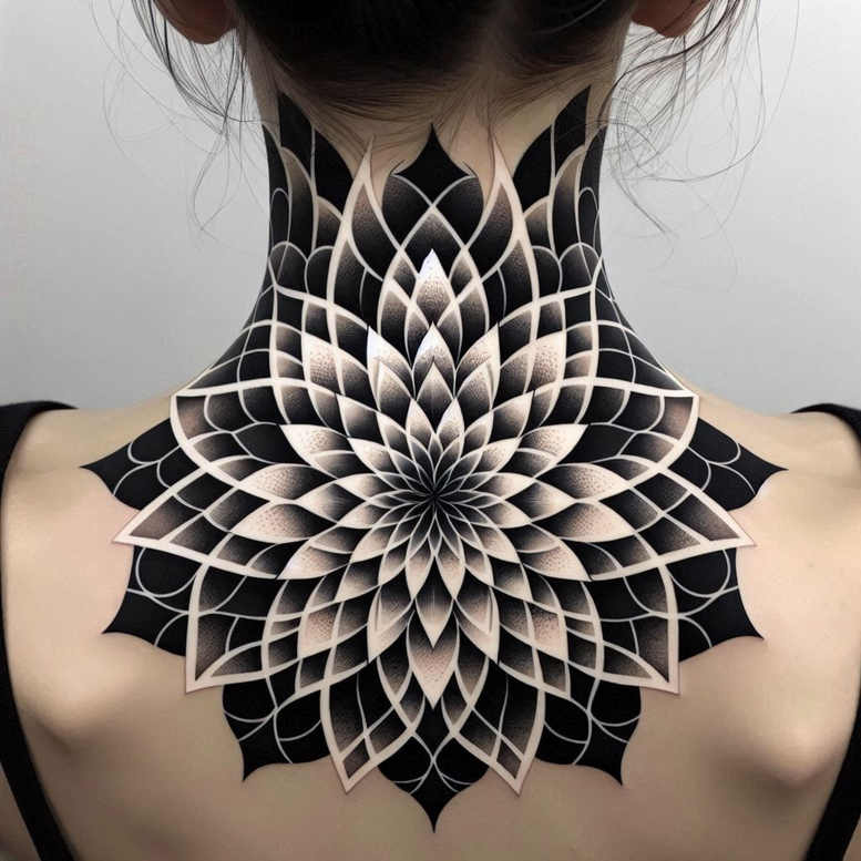 calm-mind – tattoo design ideas free ai generated – intricate-web – for-upper-thigh – Gallery: mandalas-and-similar-inkby-ai