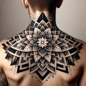 celestial – tattoo design ideas free ai generated – serenity – for-behind-ear – Gallery: mandalas-and-similar-inkby-ai