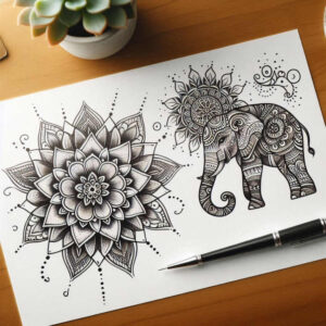 centerpiece – tattoo design ideas free ai generated – vibration – for-chest – Gallery: mandalas-and-similar-inkby-ai