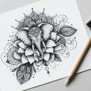 circle-segments – tattoo design ideas free ai generated – ethereal – for-ankle – Gallery: mandalas-and-similar-inkby-ai