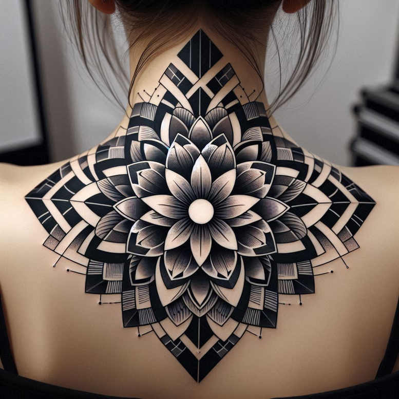 delicate-outline – tattoo design ideas free ai generated – cosmic – for-palm – Gallery: mandalas-and-similar-inkby-ai