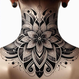 detailed-lines – tattoo design ideas free ai generated – ornamental – for-upper-back – Gallery: mandalas-and-similar-inkby-ai