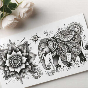 engraved-motif – tattoo design ideas free ai generated – meditative-art – for-collarbone – Gallery: mandalas-and-similar-inkby-ai