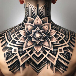 fine-line – tattoo design ideas free ai generated – soft-curves – for-lower-back – Gallery: mandalas-and-similar-inkby-ai