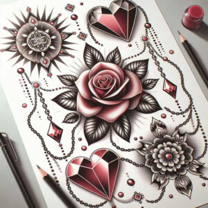 geometric-pattern – tattoo design ideas free ai generated – geometric-lace – for-abdomen – Gallery: mandalas-and-similar-inkby-ai
