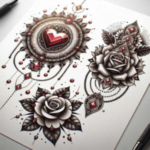 hypnotic – tattoo design ideas free ai generated – mandala-grid – for-biceps – Gallery: mandalas-and-similar-inkby-ai