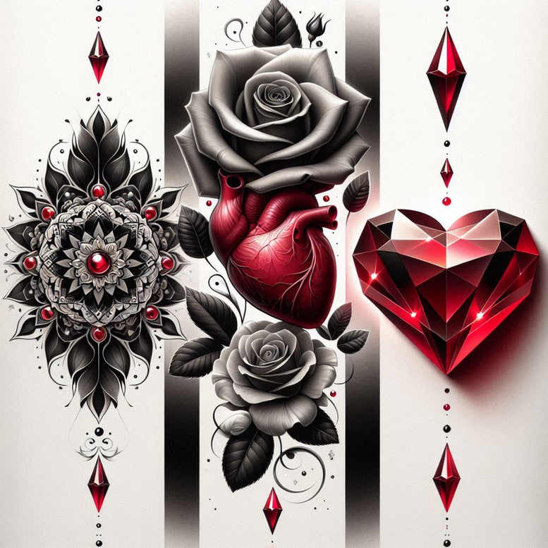 intricate-web – tattoo design ideas free ai generated – centered – for-hip – Gallery: mandalas-and-similar-inkby-ai