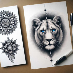 inward-focus – tattoo design ideas free ai generated – artistic-swirl – for-nape – Gallery: mandalas-and-similar-inkby-ai
