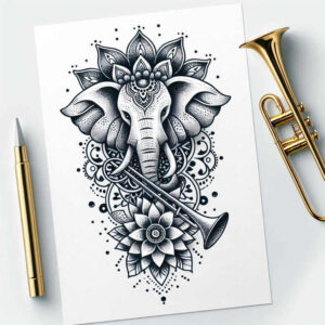 mandala-border – tattoo design ideas free ai generated – dynamic-center – for-outer-arm – Gallery: mandalas-and-similar-inkby-ai