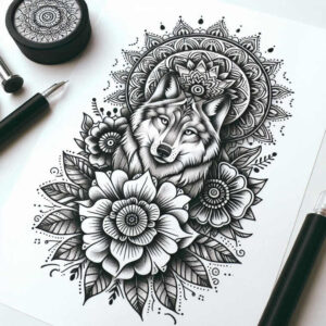 mandala-border – tattoo design ideas free ai generated – ornamental-swirl – for-biceps – Gallery: mandalas-and-similar-inkby-ai