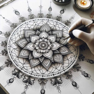 micro-mandala – tattoo design ideas free ai generated – geometric-pattern – for-forearm – Gallery: mandalas-and-similar-inkby-ai