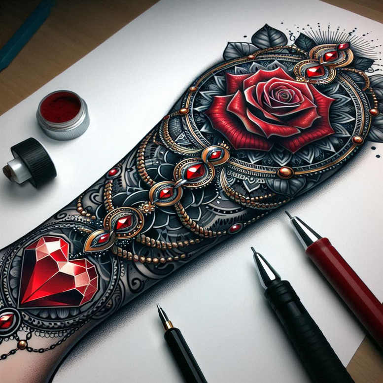 ornamental-ring – tattoo design ideas free ai generated – transcendent – for-shoulder-blade – Gallery: mandalas-and-similar-inkby-ai