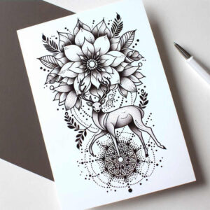 puzzle-pattern – tattoo design ideas free ai generated – ornamental-ring – for-ankle – Gallery: mandalas-and-similar-inkby-ai