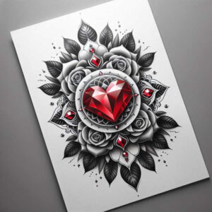 radial-symmetry – tattoo design ideas free ai generated – orderly – for-upper-thigh – Gallery: mandalas-and-similar-inkby-ai