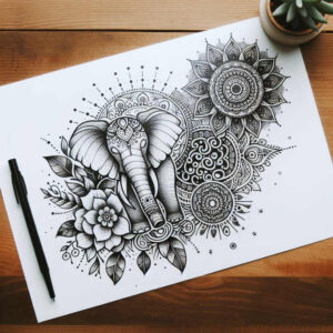 radiant-center – tattoo design ideas free ai generated – centerpiece – for-ribs – Gallery: mandalas-and-similar-inkby-ai
