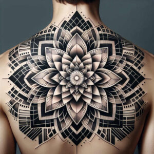 radiating-symmetry – tattoo design ideas free ai generated – ornamental-ring – for-thigh – Gallery: mandalas-and-similar-inkby-ai