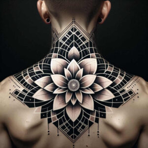 repetition – tattoo design ideas free ai generated – centered – for-abdomen – Gallery: mandalas-and-similar-inkby-ai