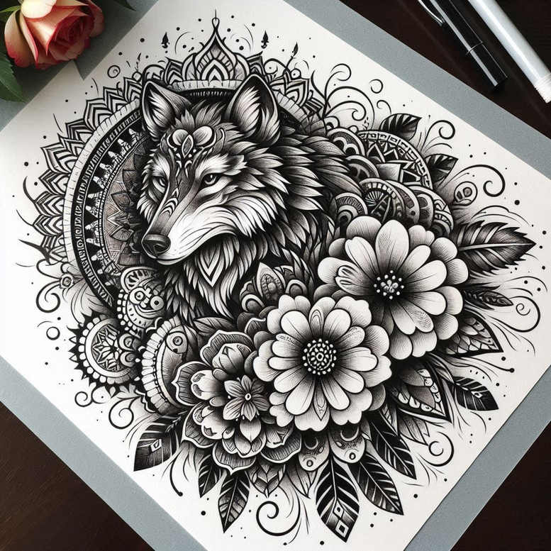 sacred-geometry – tattoo design ideas free ai generated – sacred-symbol – for-shoulder-blade – Gallery: mandalas-and-similar-inkby-ai
