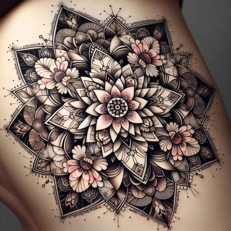 sacred-symbol – tattoo design ideas free ai generated – circle-of-unity – for-elbow – Gallery: mandalas-and-similar-inkby-ai