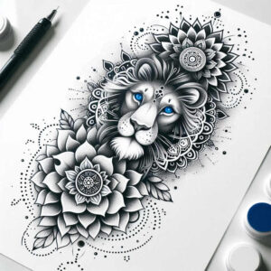 symmetric – tattoo design ideas free ai generated – detailed-lines – for-upper-shoulder – Gallery: mandalas-and-similar-inkby-ai