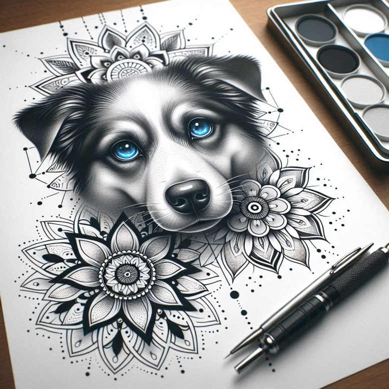 symmetric – tattoo design ideas free ai generated – geometric-pattern – for-heel – Gallery: mandalas-and-similar-inkby-ai
