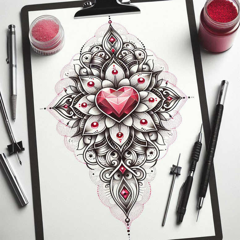 mandalas-and-similar tattoo design ideas celestial artistic for side