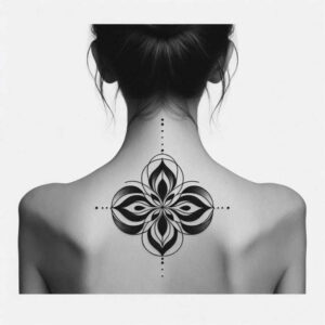 mandalas-and-similar tattoo design ideas circle segments decorative for upper back