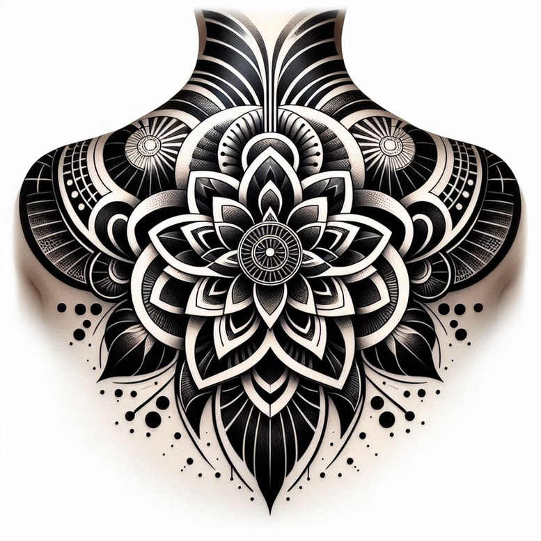 mandalas-and-similar tattoo design ideas ornate circle detailed circles for lower thigh