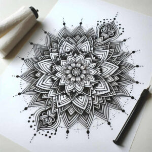 mandalas-and-similar tattoo design ideas ornamental mandala fine lines symbolising perseverance