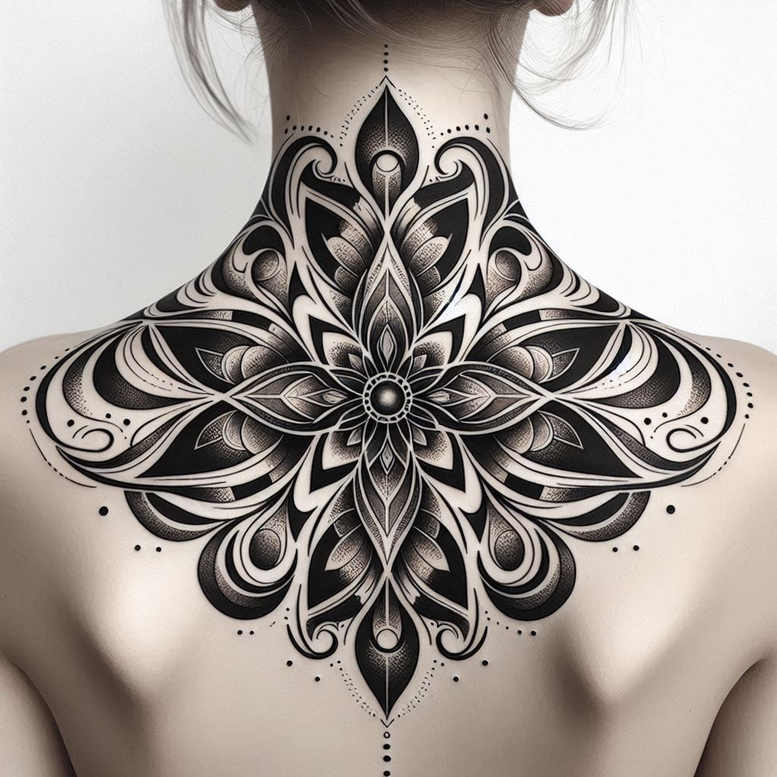 mandalas-and-similar tattoo design ideas circular pattern intricate lines symbol of determination