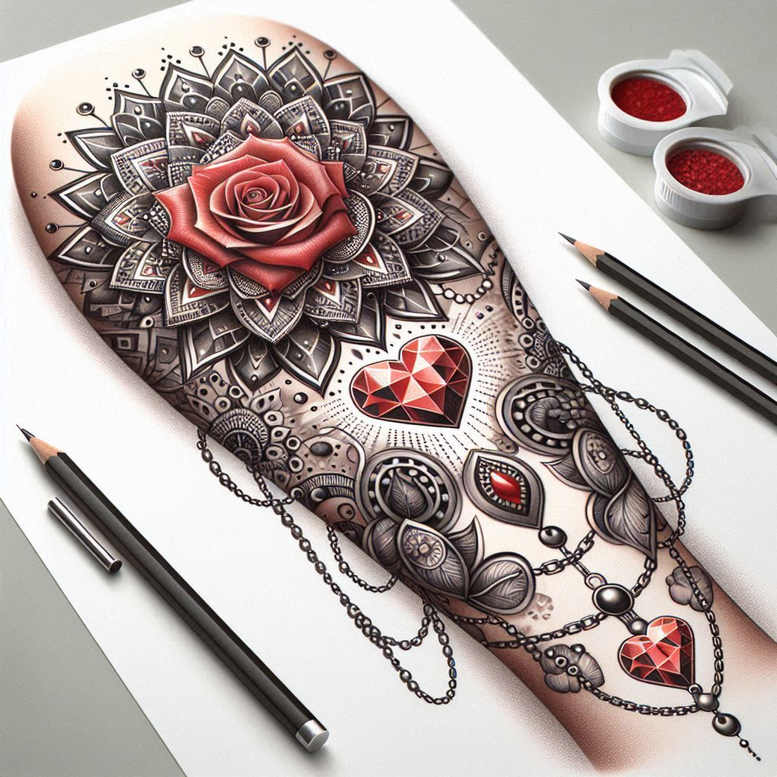mandalas-and-similar tattoo design ideas kaleidoscope ornamental for biceps