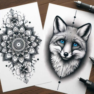 mandalas-and-similar tattoo design ideas repetition ornamental for calf
