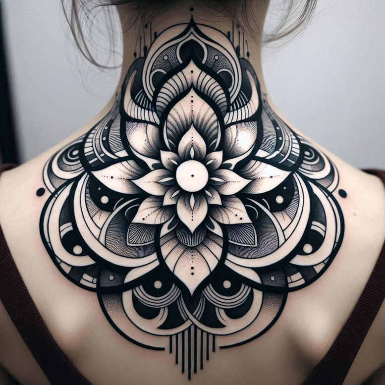 mandalas-and-similar tattoo design ideas fractal sacred for upper back