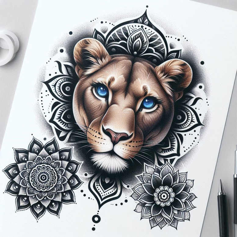 mandalas-and-similar tattoo design ideas interlaced symmetrical patterns meaning courage