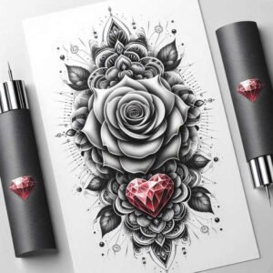 vibration – tattoo design ideas free ai generated – detailed-lines – for-fingers – Gallery: mandalas-and-similar-inkby-ai