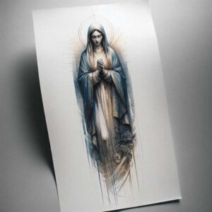 mary-and-hope – tattoo design ideas free ai generated – textured-skin – for-knee – Gallery: mary-inkby-ai