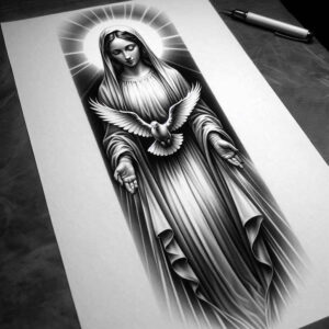 mary tattoo design ideas displaced objects blessed for neck