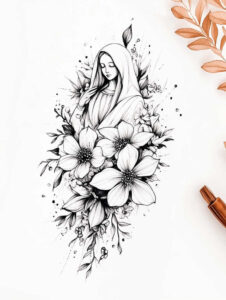 mary tattoo design ideas Realim light and shadow play motherly represents determination