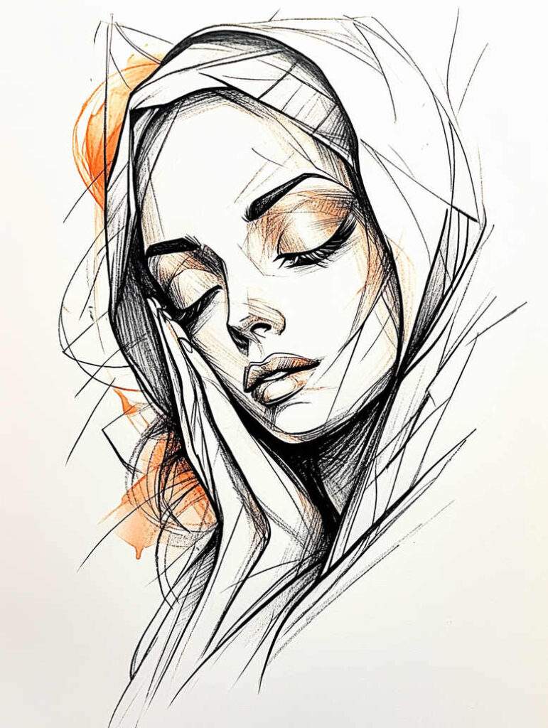mary tattoo design ideas Realism dynamic shadows symbolic symbol of determination
