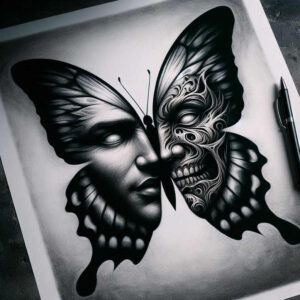 cultural-motif-mask – tattoo design ideas free ai generated – realism-visual-accuracy – for-biceps – Gallery: masks-inkby-ai