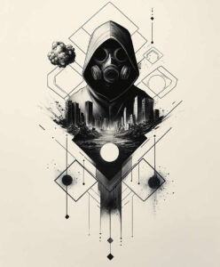powerful-mask – tattoo design ideas free ai generated – neotraditional-color-depth – for-inner-arm – Gallery: masks-inkby-ai