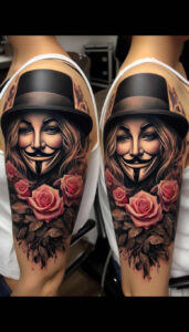 masks tattoo design ideas Realism realistic structure decorative symbolising determination