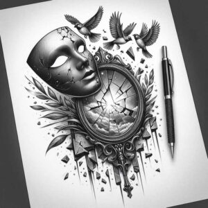 masks tattoo design ideas form fidelity fierce symbol of determination