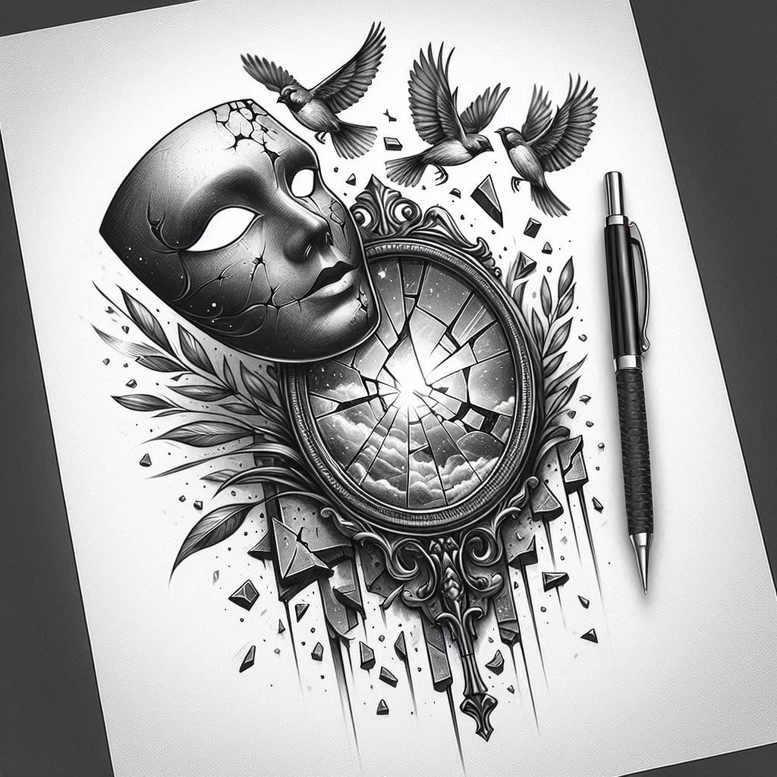 masks tattoo design ideas form fidelity fierce symbol of determination