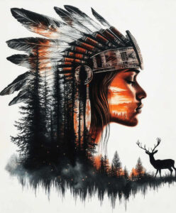 native-history-tattoo-neotraditional-solid-fill-for-spine – tattoo design ideas free ai generated – Gallery: native-american-women-inkby-ai