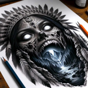 native-power-symbol-tattoo-surrealism-abstract-for-fingers – tattoo design ideas free ai generated – Gallery: native-american-women-inkby-ai