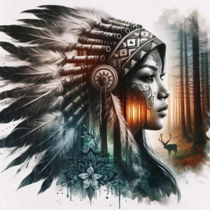 native-spiritual-culture-tattoo-neotraditional-rich-shading-for-temple – tattoo design ideas free ai generated – Gallery: native-american-women-inkby-ai
