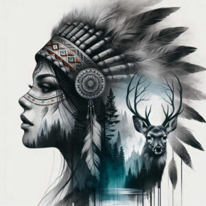 totem-tattoo-neotraditional-artistic-contrast-for-toe – tattoo design ideas free ai generated – Gallery: native-american-women-inkby-ai