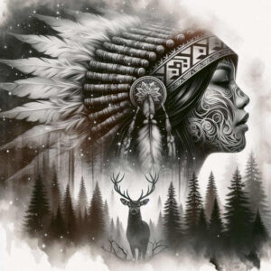native-life-symbol-tattoo-neotraditional-enhanced-color-for-lower-chest – tattoo design ideas free ai generated – Gallery: native-american-women-inkby-ai