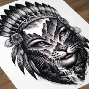 native-life-symbol-tattoo-neotraditional-vivid-detail-for-side-torso – tattoo design ideas free ai generated – Gallery: native-american-women-inkby-ai